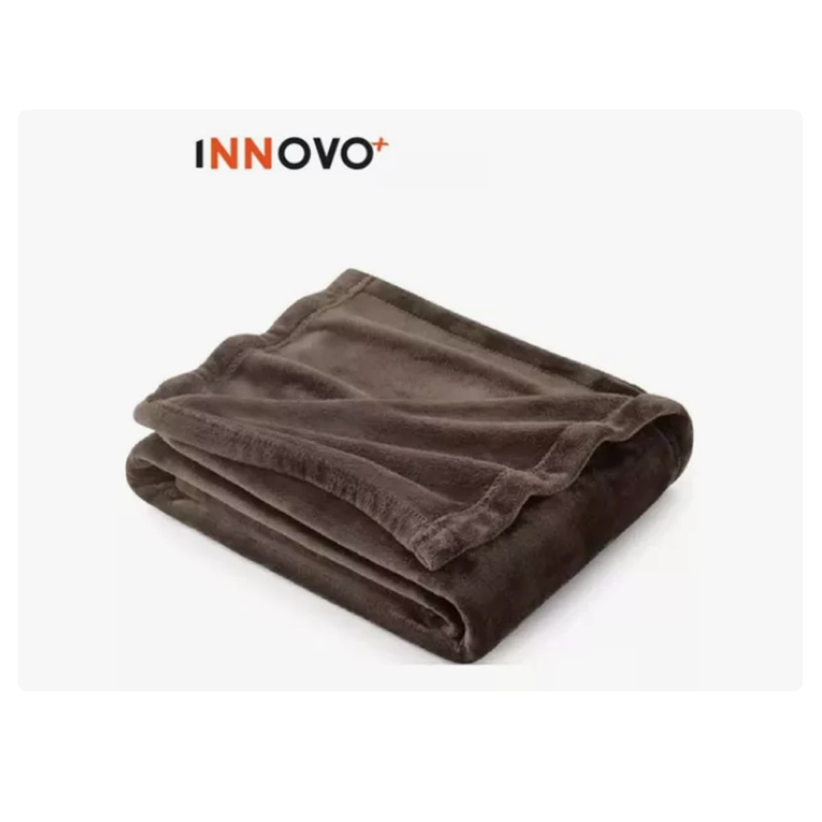 INNOVA - Cobija Manta Térmica Suave Piel Durazno 180 X 240 Cafe Liviana