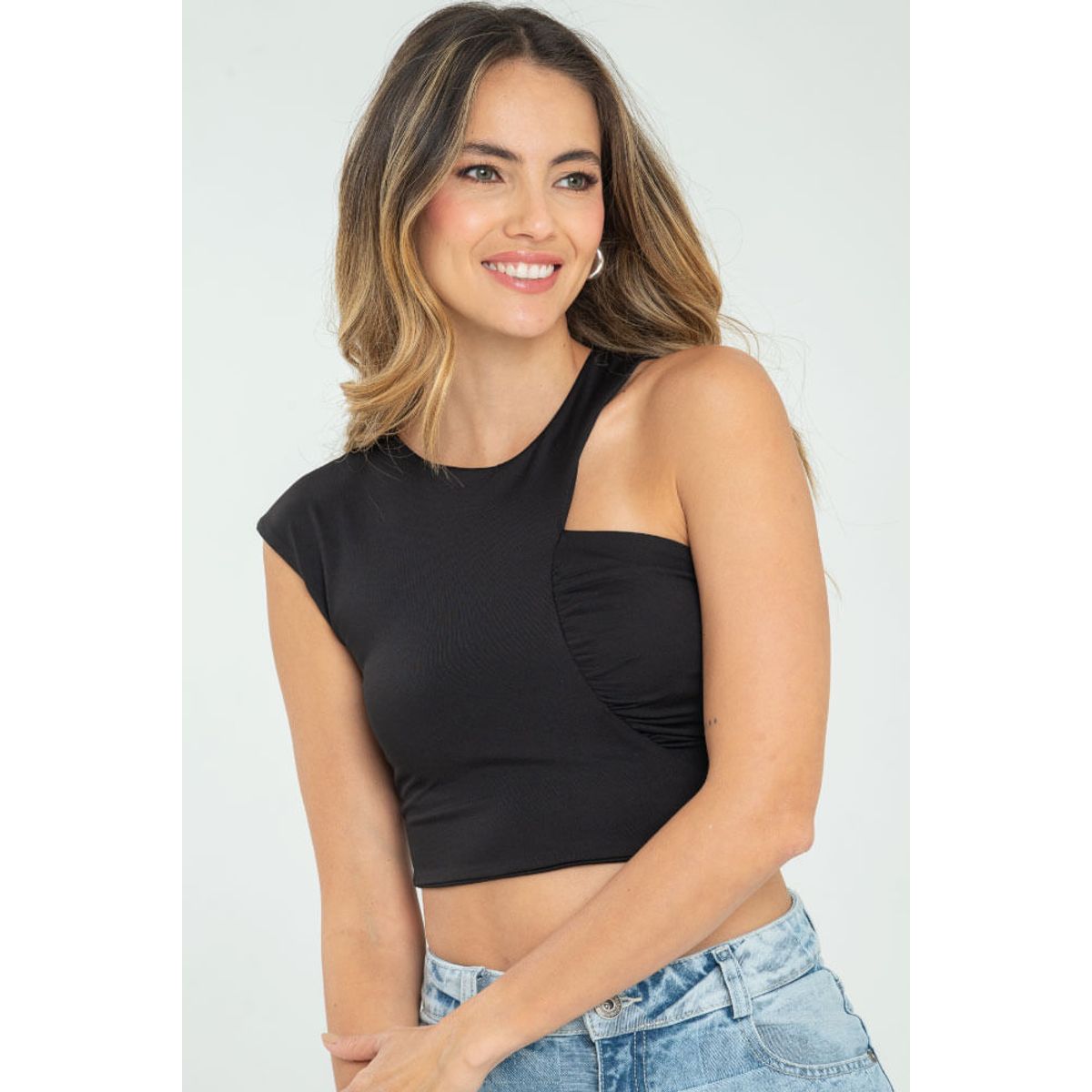 RAGGED - Crop top quinn Negro Ragged