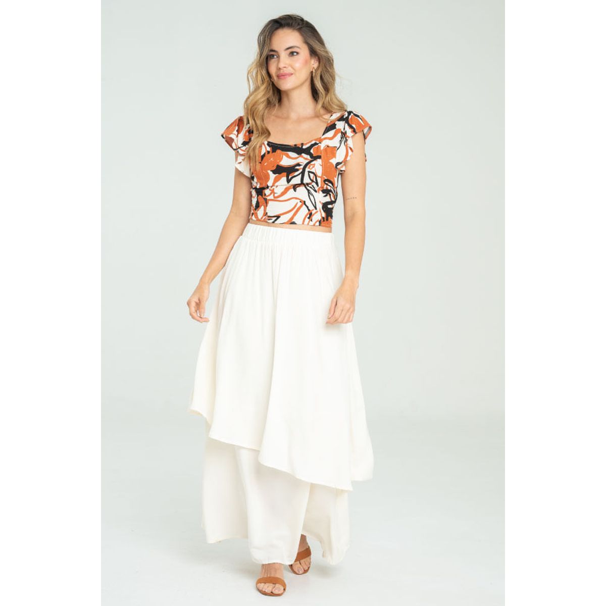 RAGGED - Falda casinho Marfil Ragged