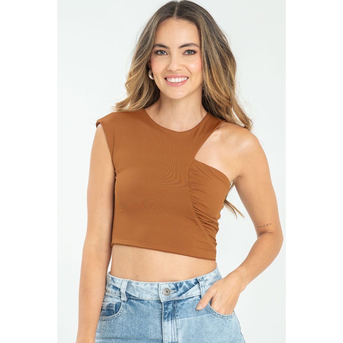 RAGGED - Crop top quinn Cafe caramelo Ragged
