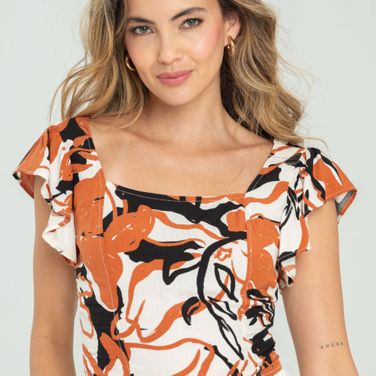 RAGGED - Blusa eleanor Cafe caramelo Ragged,