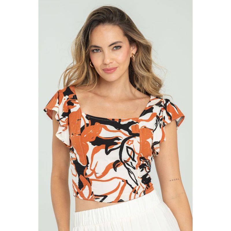 RAGGED - Blusa eleanor Cafe caramelo Ragged