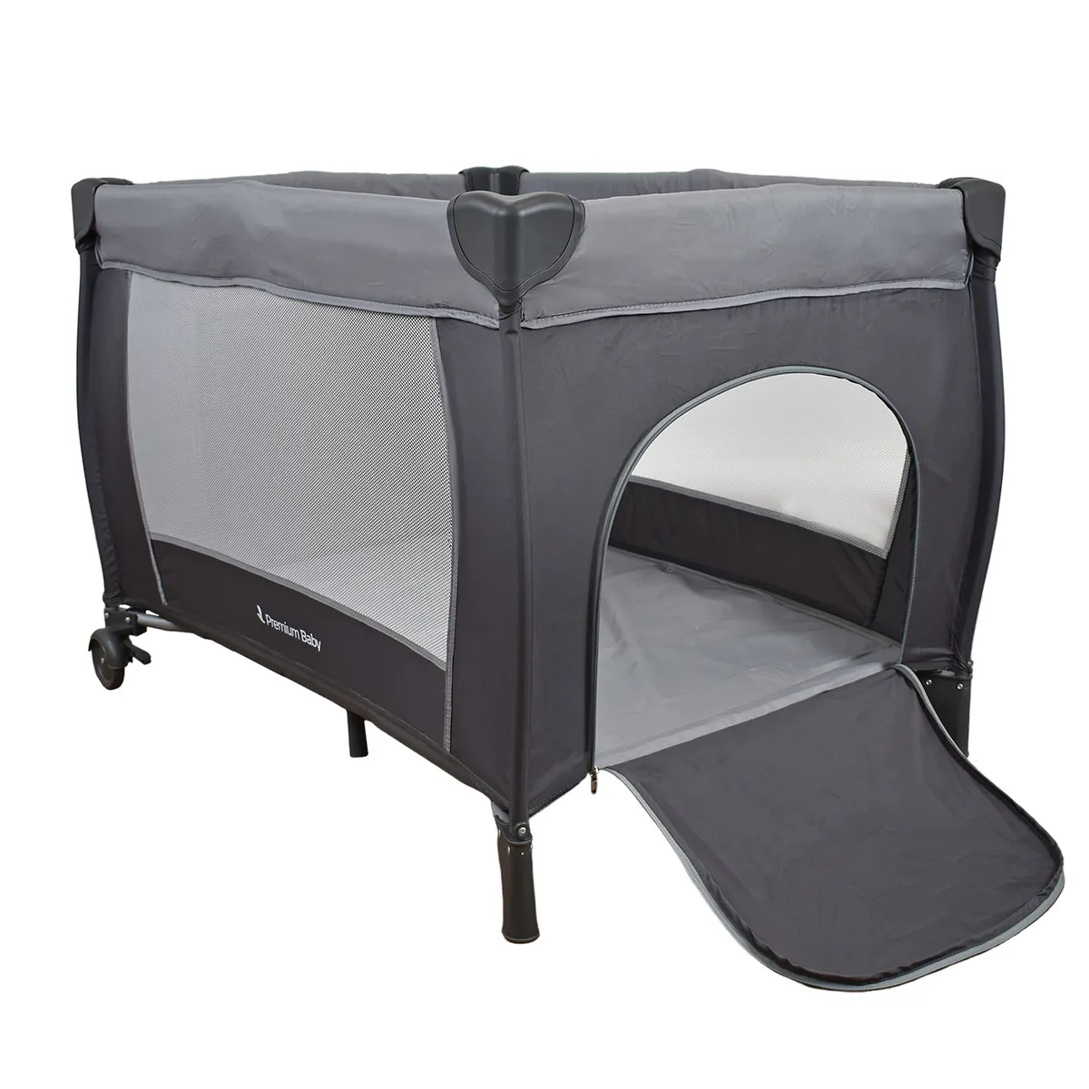 PREMIUM BABY - Corral Cuna Mecedora Bebé Premium Baby Napoles Gris