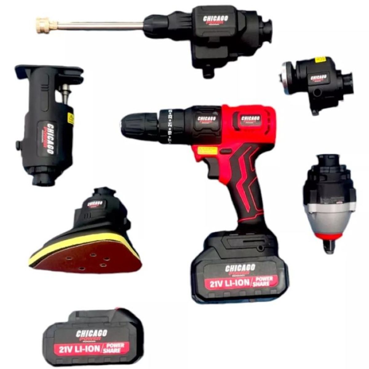 CHICAGO - Kit De Herramientas Inalambricas Multifuncional 6 En 1