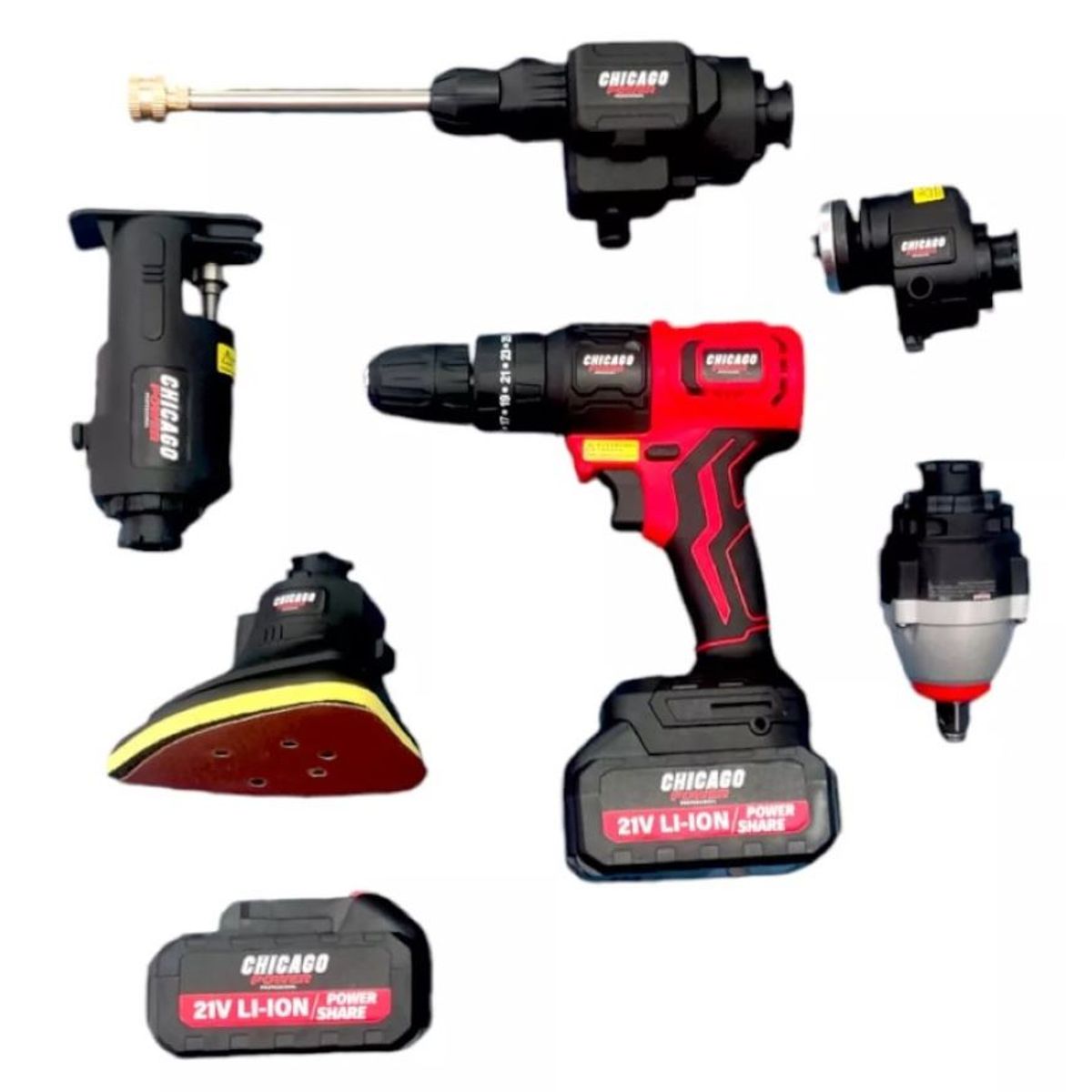 CHICAGO - Kit De Herramientas Inalambricas Multifuncional 6 En 1