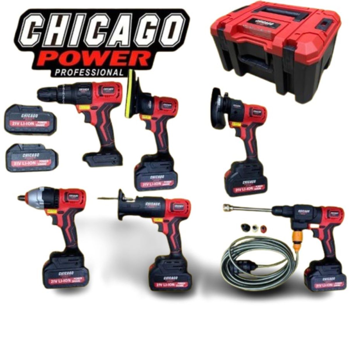 CHICAGO - Kit De Herramientas Inalambricas Multifuncional 6 En 1