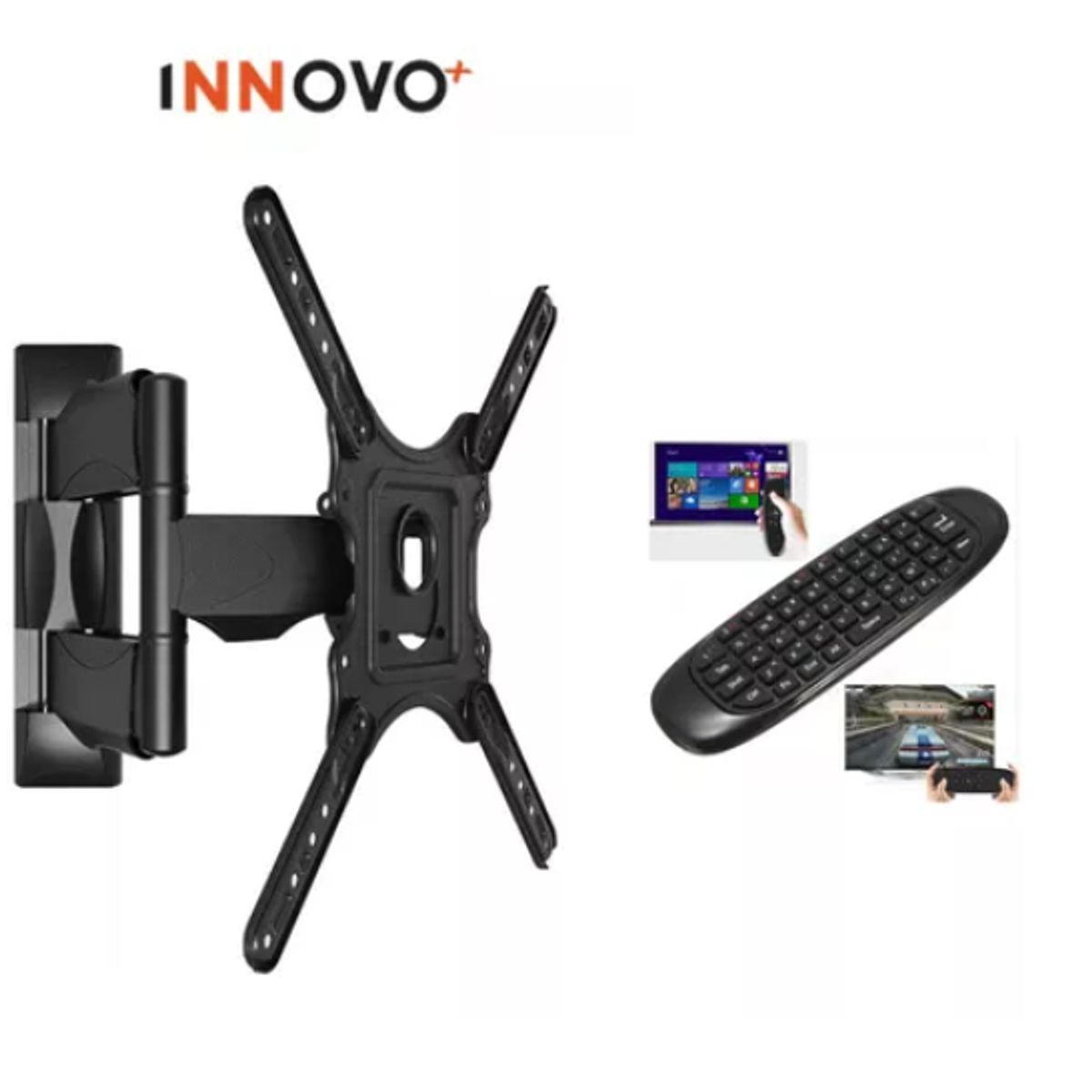 INNOVA - Soporte Para Televisor De Pared 55 Pulgadas Resiste Hasta 50 Kilos