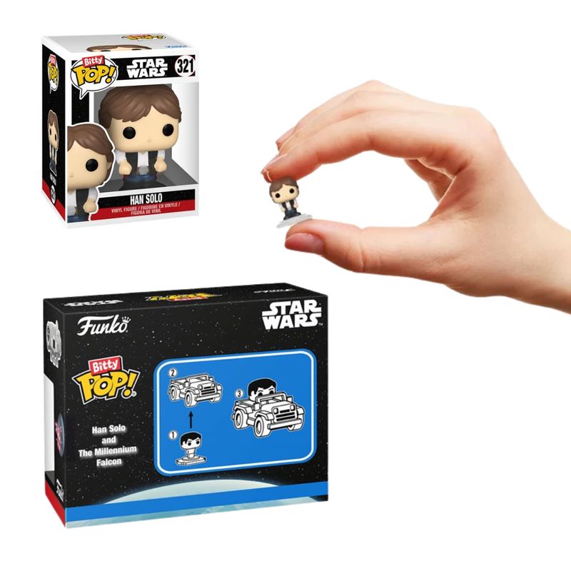 FUNKO - Funko Bitty Pop Han Solo con su Halcón Milenario