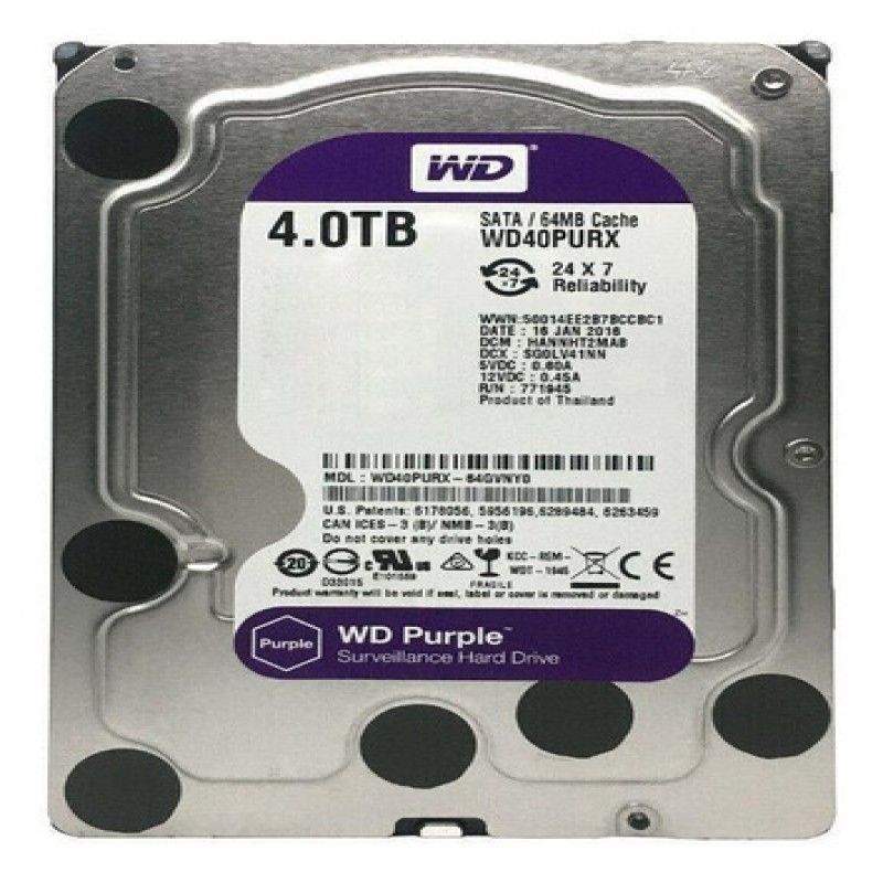 WESTERN DIGITAL - Disco Duro Interno Western Digital Wd Purple Wd40purx 4tb Púrpura