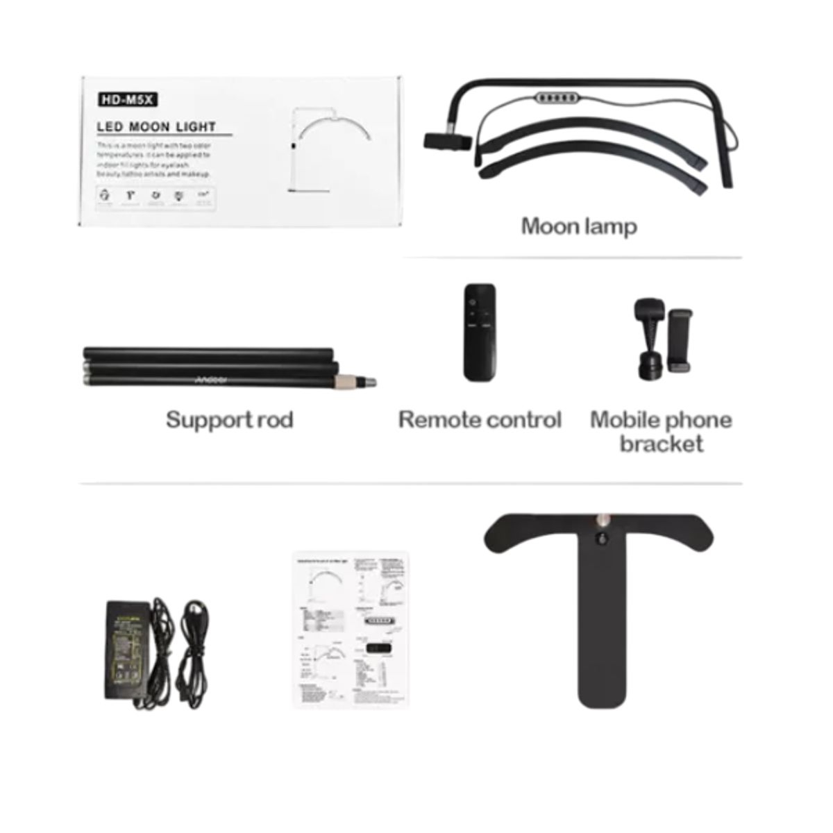 GENERICO - Lampara Led Media Luna HD-M8X