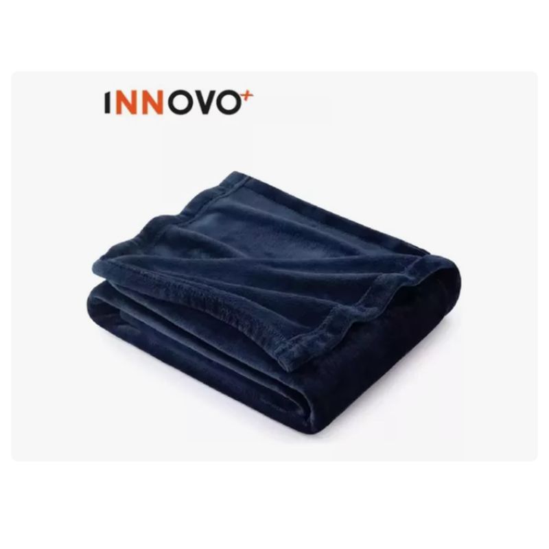 INNOVA - Cobija Manta Térmica Suave Piel Durazno 180 X 240 Cm Azul Liviana