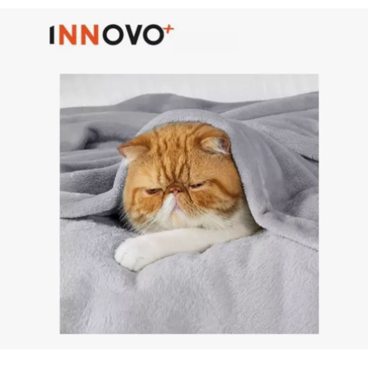 INNOVA - Cobija Manta Térmica 180x240 Con Almohada Para Cama Suave Terciopelo