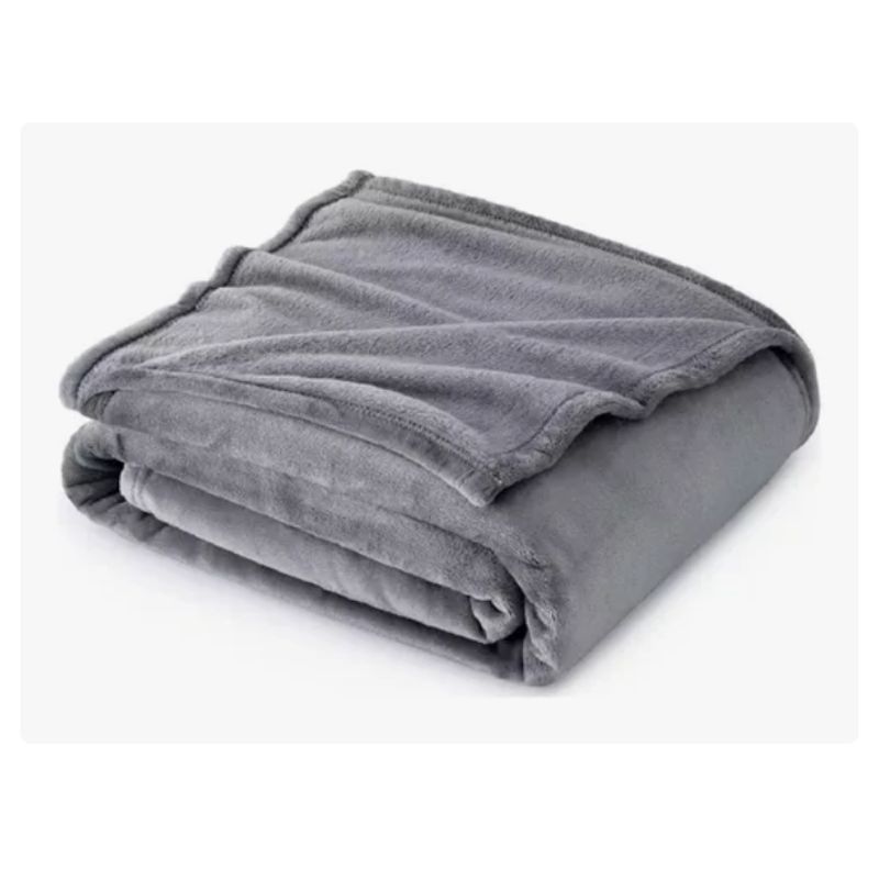 INNOVA - Cobija Manta Térmica Suave Piel Durazno 180 X 240 Silver Gris Liviana