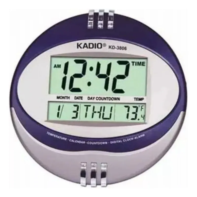 KADIO - Reloj Digital Kadio De ParedMesa Temperatura Y Calendario