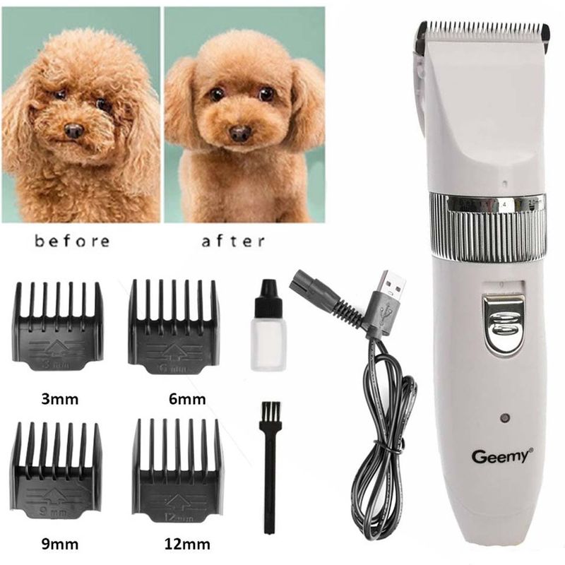 GEMEI GEEMY - Maquina Peluquera Mascotas Perro Gato Recargable