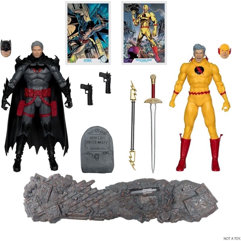 MC FARLANE - Batman Vs Professor Zoom Flashpoint Dc Multiverse Mcfarlane