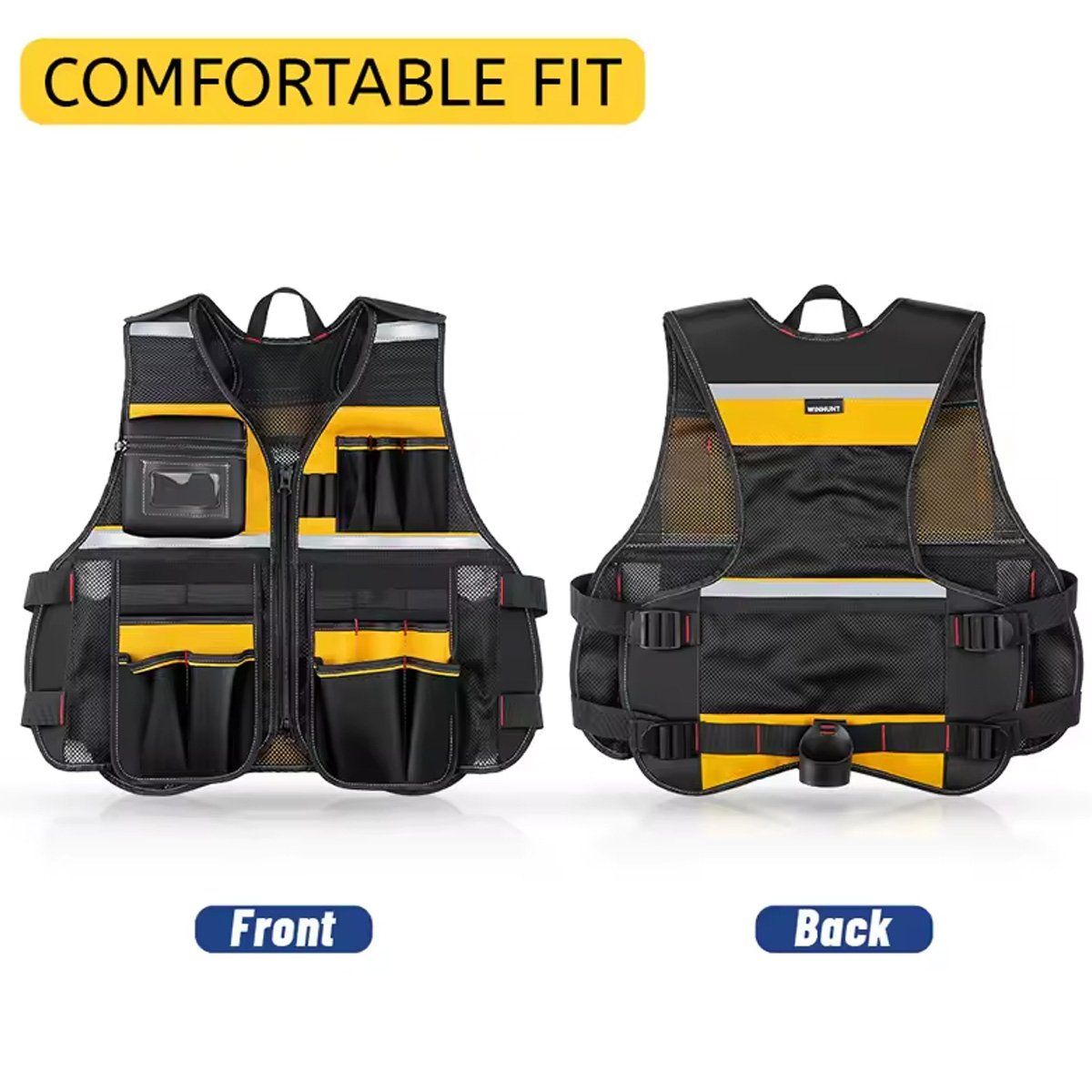 GENERICO - Chaleco Portaherramientas Trabajo Multifuncional Bolsillos