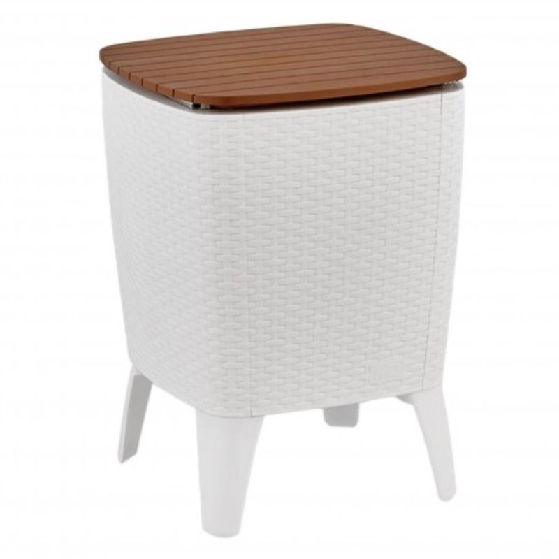 PLASTICOS MQ - Mesa Exterior Hielera MQ Capri Caramelo
