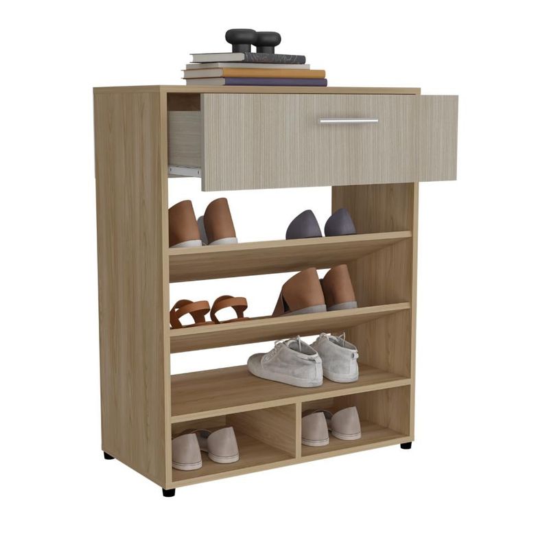 RTA DESIGN - Zapatero Sevin Fresno Europeo y Mallado con un cajón y espacio para colocar zapatos