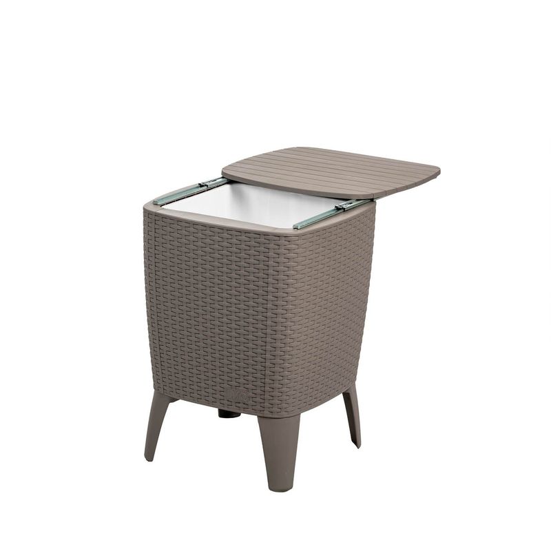 PLASTICOS MQ - Mesa Exterior Hielera MQ Capri Taupe
