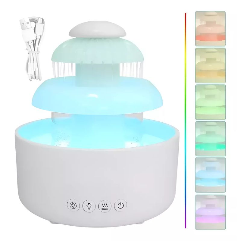 GENERICO - Difusor Humidificador de Lujo Diseño fuente con Iluminación Led