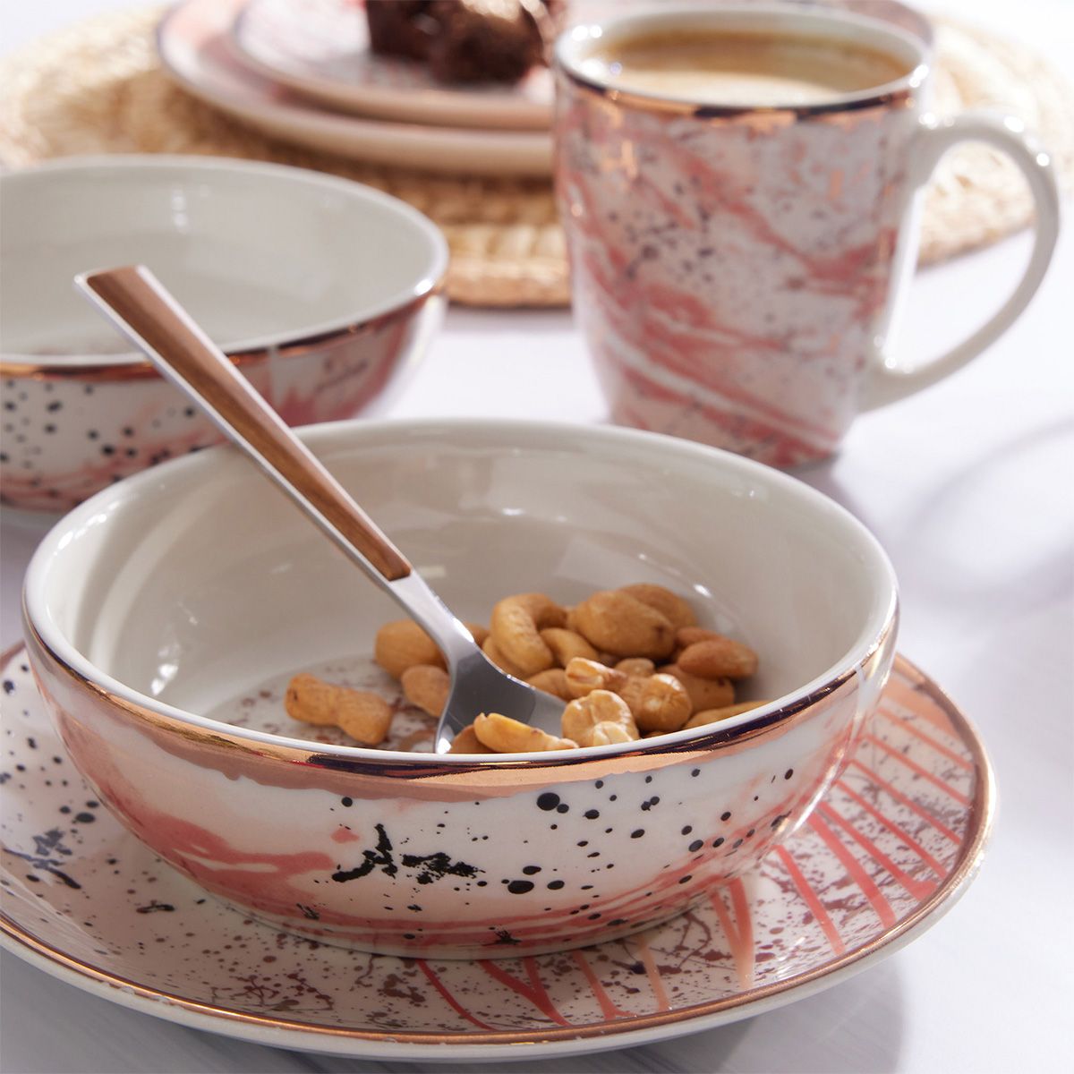 CORONA - Vajilla Corona Amani 4 Puestos 16 Piezas