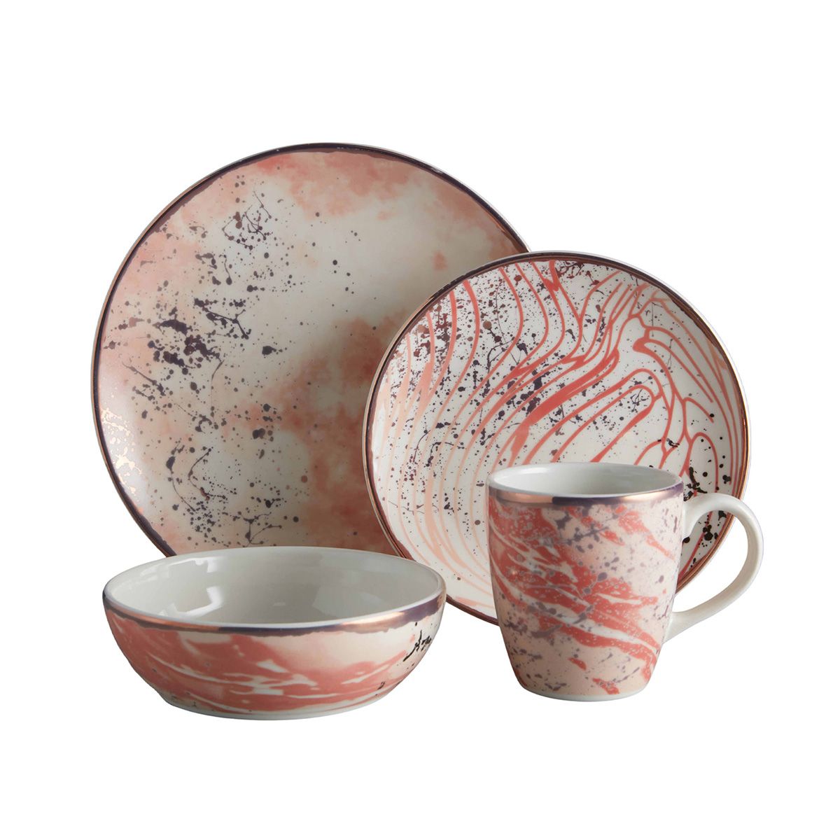 CORONA - Vajilla Corona Amani 4 Puestos 16 Piezas