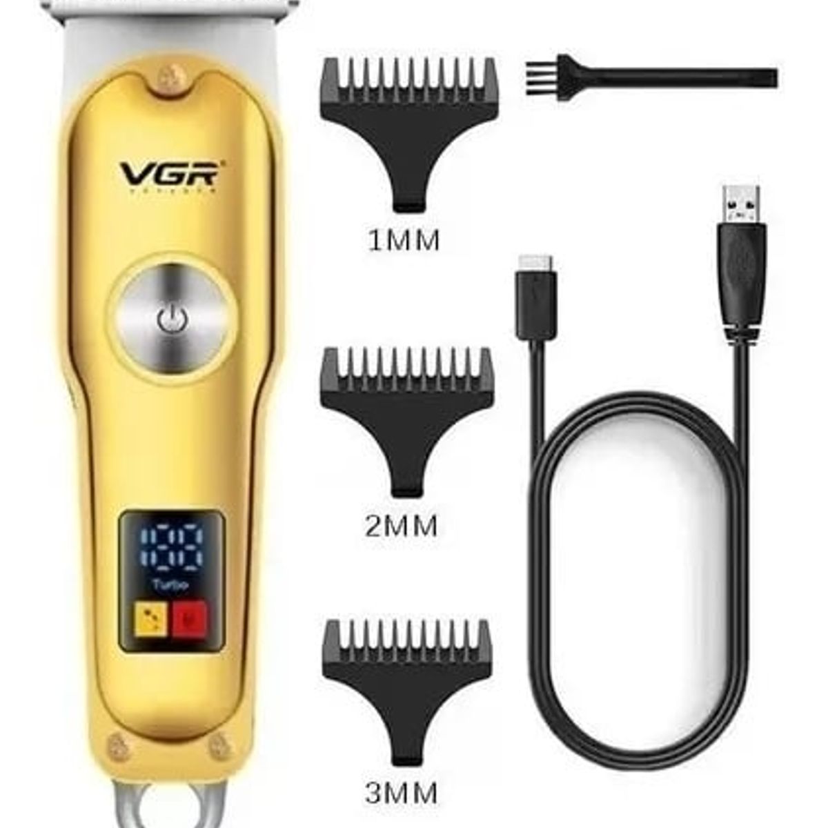 VGR - Máquina Patillera Barbera Trimmer Vgr-965 Profesional Led
