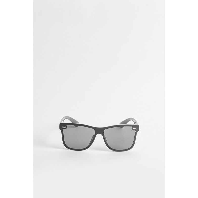 KOAJ - KOAJ Gafas de sol negras con marco cuadrado y lentes oscuros Hombre