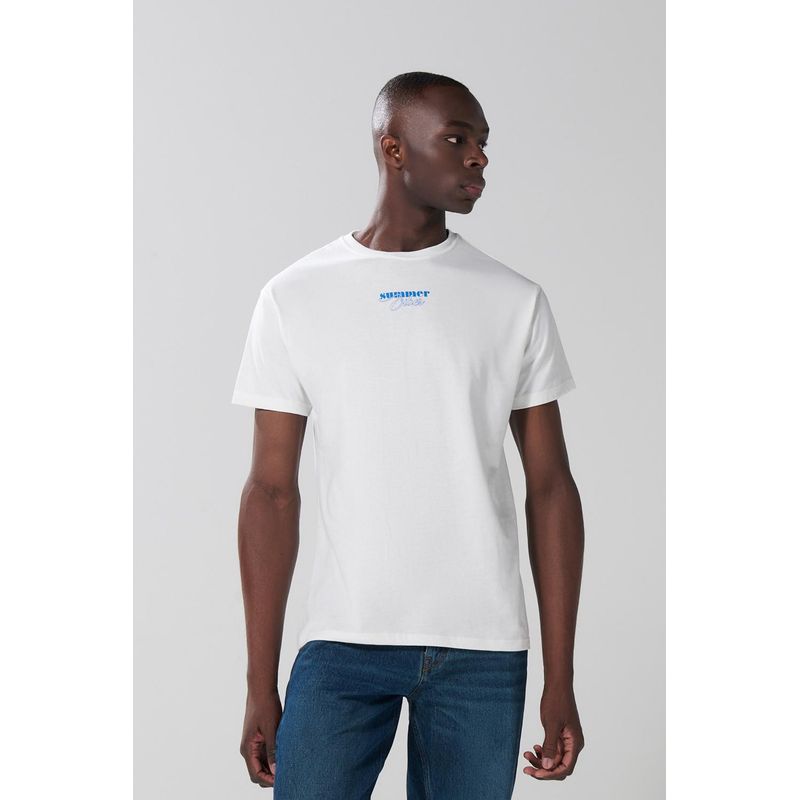 KOAJ - KOAJ Camiseta manga corta unicolor con estampado en frente HOMBRE