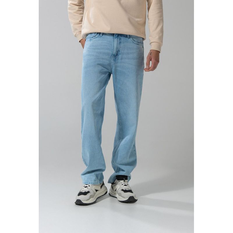 KOAJ - KOAJ Jean baggy bota ancha azul claro con tiro medio HOMBRE