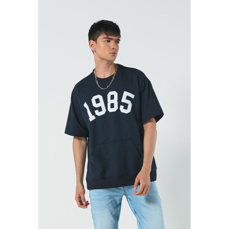 KOAJ - KOAJ Camiseta 3/4 oversize con estampación en relieve al tacto HOMBRE