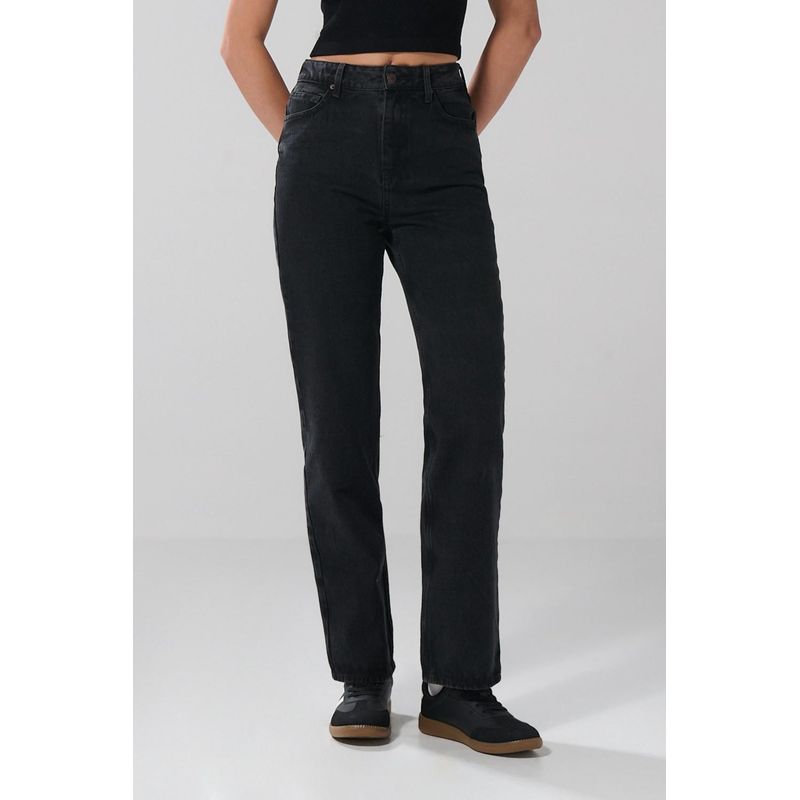 KOAJ - KOAJ Jean 90s tiro alto azul  gris profundo MUJER