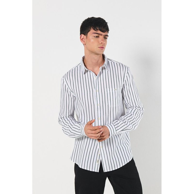KOAJ - KOAJ Camisa cuello sport collar manga larga en slim fit HOMBRE