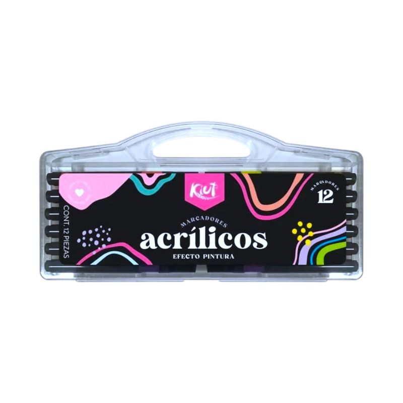 KIUT - Marcador Acrilico Kiut Estuche X 12 Colores.