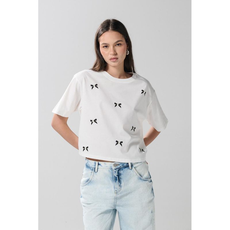 KOAJ - KOAJ Camiseta manga corta con estampado frente MUJER