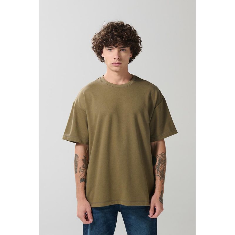 KOAJ - KOAJ Camiseta oversize unicolor cuello redondo con manga corta HOMBRE