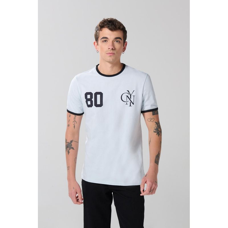 KOAJ - KOAJ Camiseta manga corta unicolor con contrastes y estampado  HOMBRE