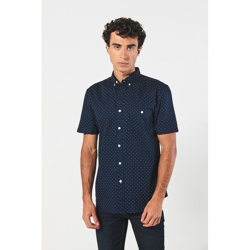 KOAJ - KOAJ Camisa con cuello button down, manga corta con estampació HOMBRE