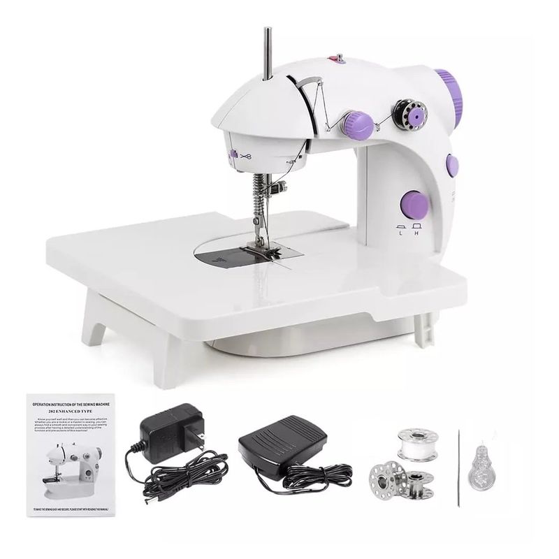 GENERAL - Mini Maquina De Coser Mesa Multifuncional SM-202A Portatil