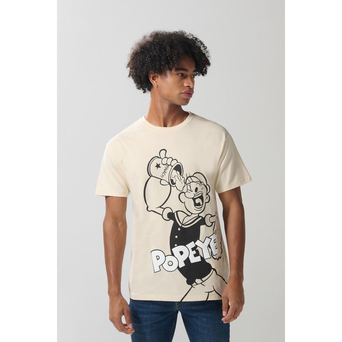 KOAJ - KOAJ Camiseta manga corta kaki en algodón de Popeye Hombre