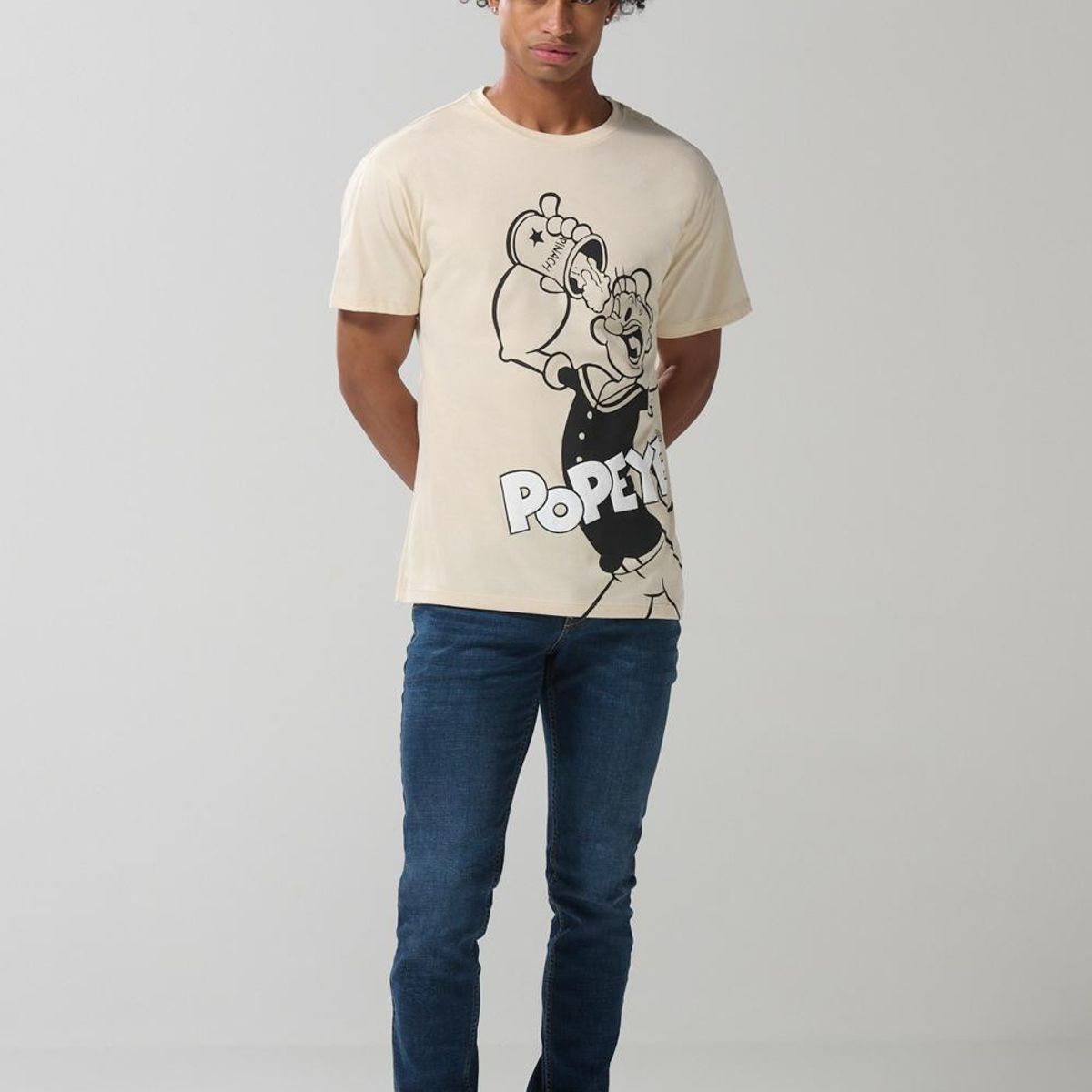 KOAJ - KOAJ Camiseta manga corta kaki en algodón de Popeye Hombre