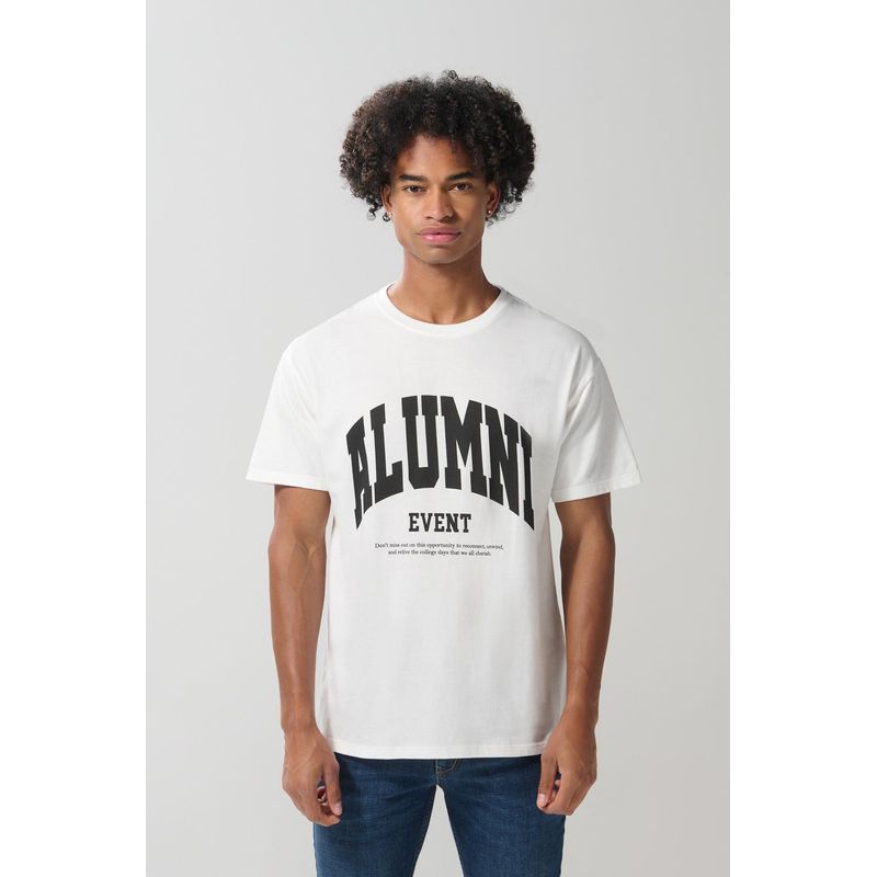 KOAJ - KOAJ Camiseta manga corta unicolor con estampado en frente est HOMBRE