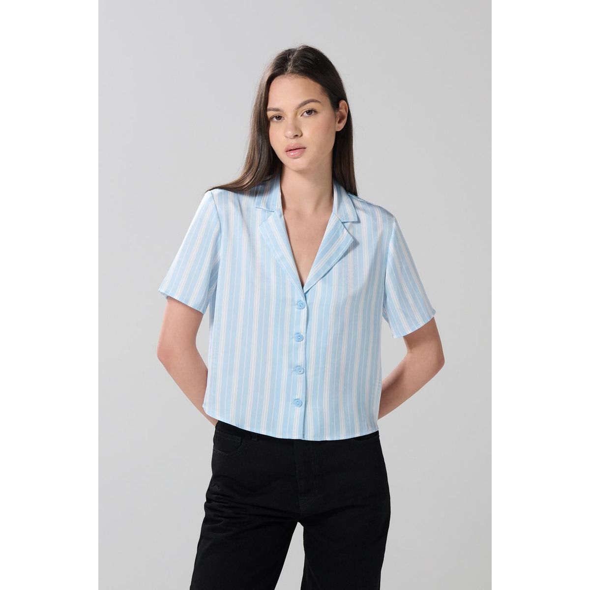 KOAJ - KOAJ BLUSA CUELLO RESORT MANGA CORTA Mujer