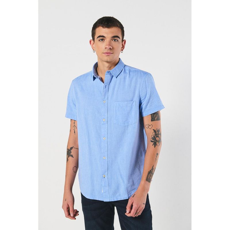 KOAJ - KOAJ Camisa sport collar manga corta en colores solidos de tem HOMBRE