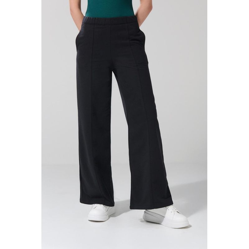 KOAJ - KOAJ Pantalón jogger para mujer unicolor bota recta con corte  MUJER
