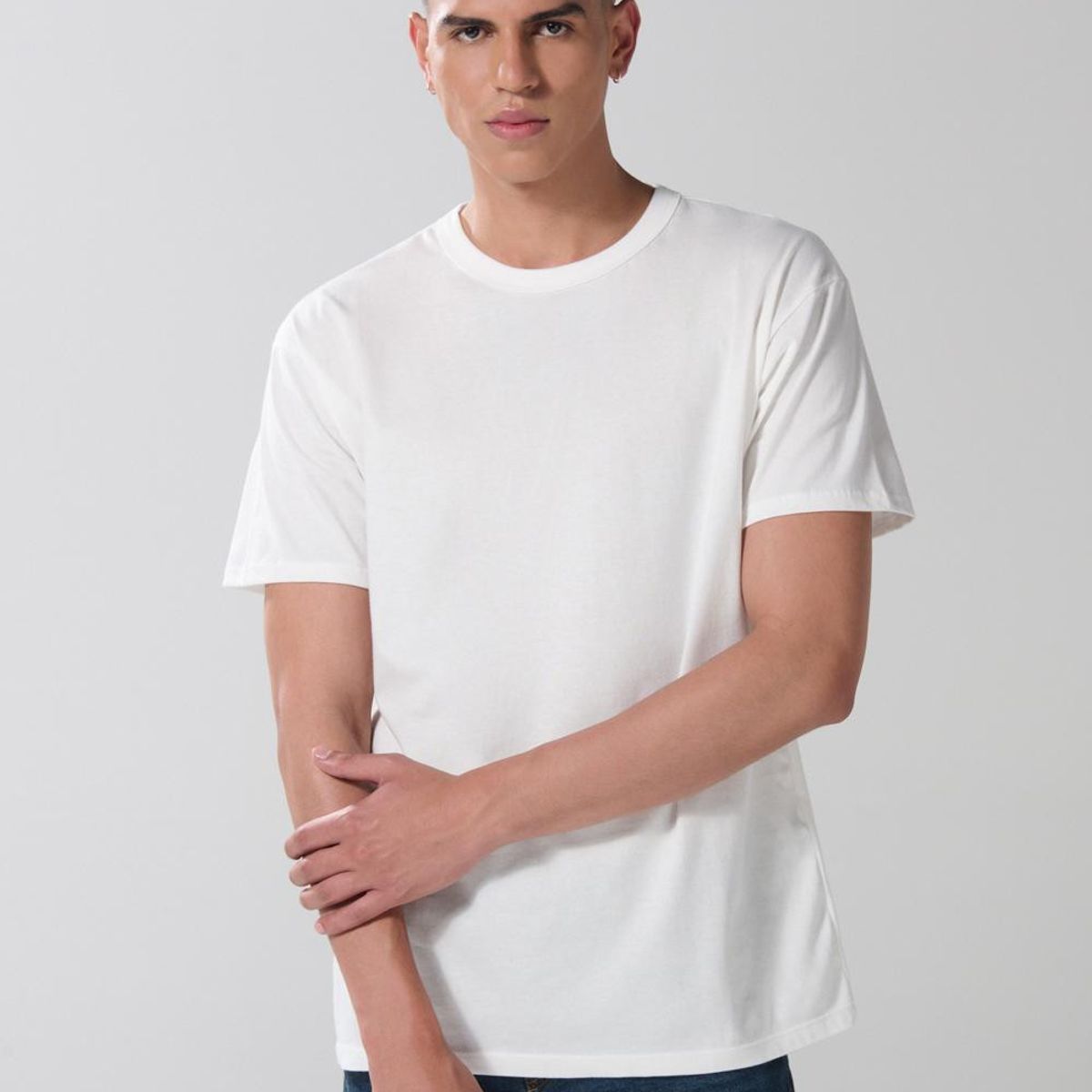 KOAJ - KOAJ Camiseta hombro rodado unicolor en algodón manga corta Hombre