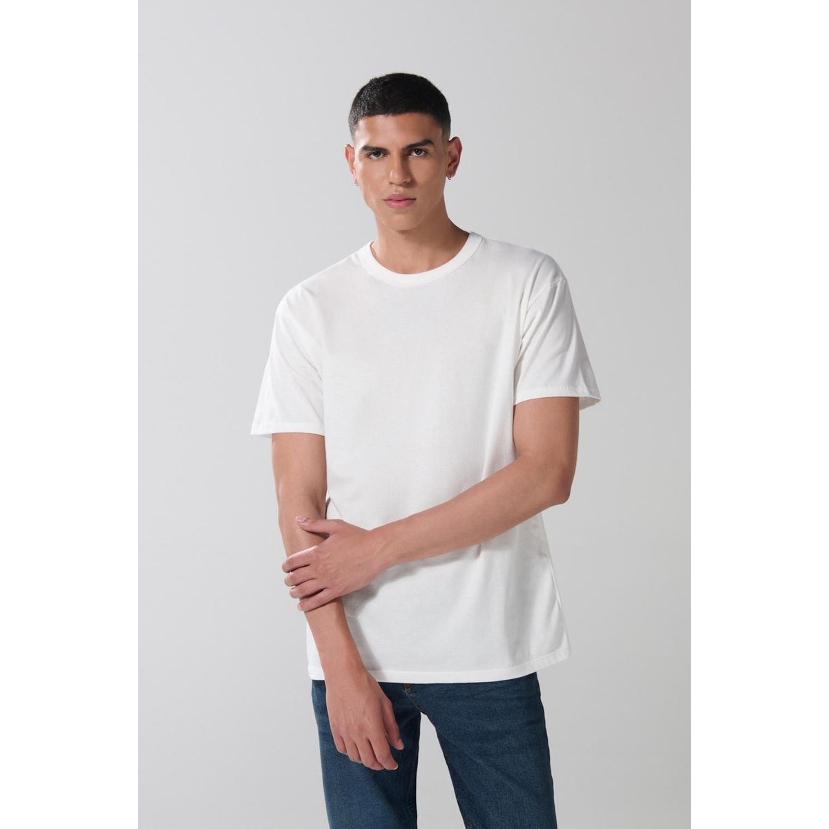 KOAJ - KOAJ Camiseta hombro rodado unicolor en algodón manga corta Hombre