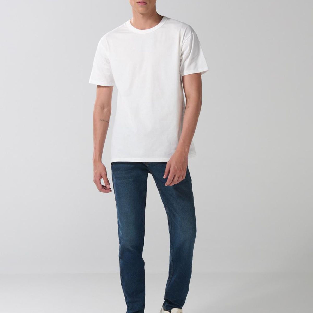 KOAJ - KOAJ Camiseta hombro rodado unicolor en algodón manga corta Hombre