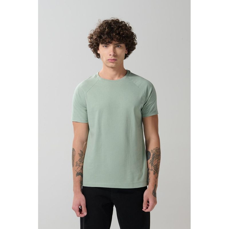 KOAJ - KOAJ Camiseta manga ranglan corta unicolor en algodón HOMBRE